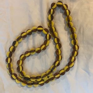 Marimekko Yellow Lucite & Wood Necklace